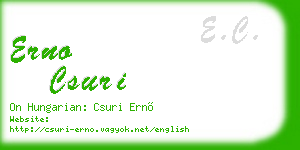 erno csuri business card