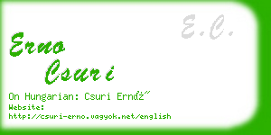 erno csuri business card